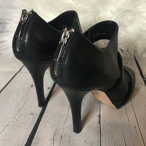 Black Zipper Back Heel by WHBM